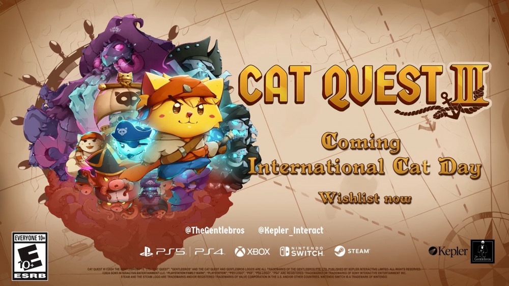 海賊貓RPG喵咪鬥惡龍《Cat Quest III》88節發售，體驗版登Switch | 4Gamers